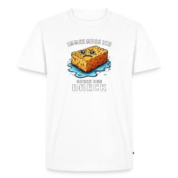 JE DOIS TOUJOURS NAGER DANS LA TERRE - T-shirt Premium bio Homme - blanc - Devant - Nico (187cm)