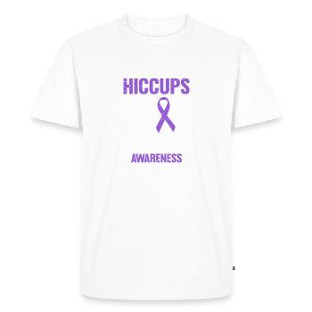 My Brain Has Hiccups Purple Ribbon Funny Epilepsy - Men's Premium Organic T-Shirt - white - Front - Nico (187cm)