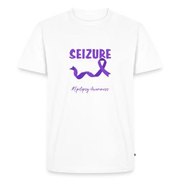 Every Seizure Free Day Purple Ribbon Epilepsy - Men's Premium Organic T-Shirt - white - Front - Nico (187cm)
