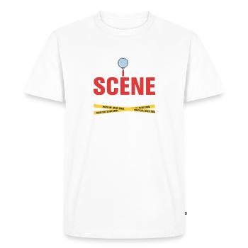 Crime Scene Investigator Funny Forensic Evidence - Men's Premium Organic T-Shirt - white - Front - Nico (187cm)