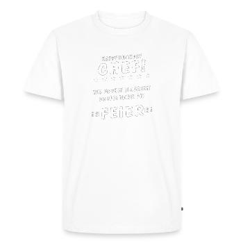 JOYEUX ANNIVERSAIRE CHEF - T-shirt Premium bio Homme - blanc - Devant - Nico (187cm)