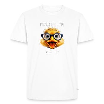 LUNETTES DE CANARD PSYCHIQUE SUR LE CANARD - T-shirt Premium bio Homme - blanc - Devant - Nico (187cm)