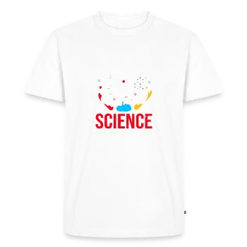 Let's Have A Moment Of Science Funny Scientist - Men's Premium Organic T-Shirt - white - Front - Nico (187cm)