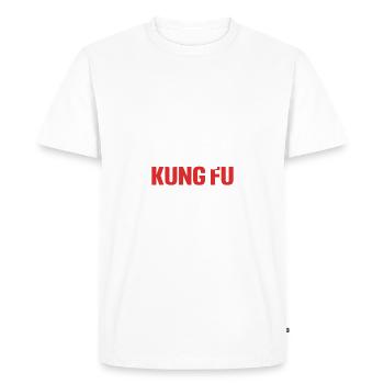 Désolé je suis en retard Drôle Kung Fu Combat Chinois - T-shirt Premium bio Homme - blanc - Devant - Nico (187cm)