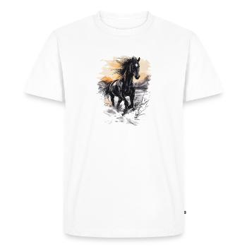 Horse Horses Riding Yellowstone Rider Rip Stable - Men's Premium Organic T-Shirt - white - Front - Nico (187cm)