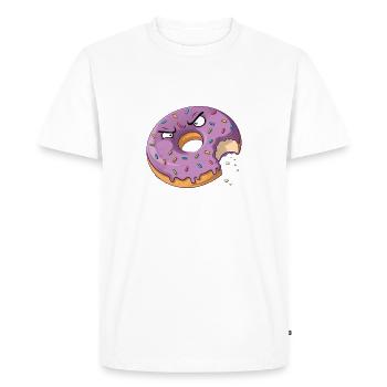Donut Mess With Me Doughnut Sweet Snacks Funny - Men's Premium Organic T-Shirt - white - Front - Nico (187cm)
