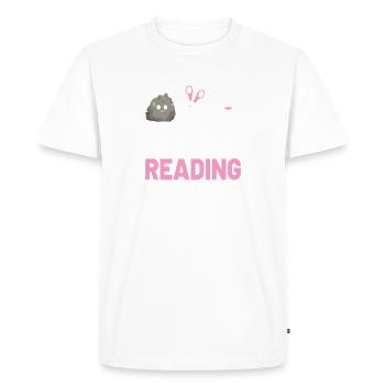 Rien ne vaut la lecture Rock Paper Scissors Drôle - T-shirt Premium bio Homme - blanc - Devant - Nico (187cm)