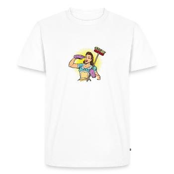 Service de nettoyage Femme de ménage Aspirateur Drôle - T-shirt Premium bio Homme - blanc - Devant - Nico (187cm)