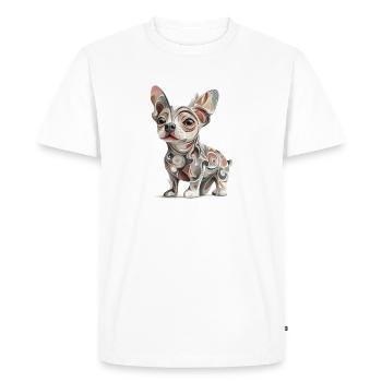 Corgy Chien Art Style Reine - T-shirt Premium bio Homme - blanc - Devant - Nico (187cm)