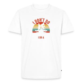 I Dont Do Triathlons Retro Swim Bike Run Funny - Men's Premium Organic T-Shirt - white - Front - Nico (187cm)