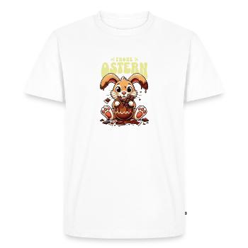 Enjoy Easter Bunny Chocolate - Men's Premium Organic T-Shirt - white - Front - Nico (187cm)