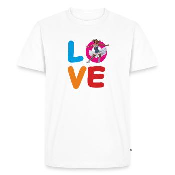 FIGURE SKATING LOVE - Men's Premium Organic T-Shirt - white - Front - Nico (187cm)