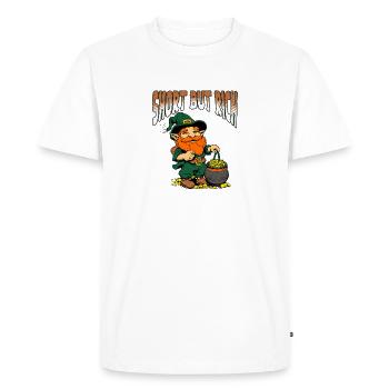 Drôle de lutin de la Saint-Patrick - T-shirt Premium bio Homme - blanc - Devant - Nico (187cm)