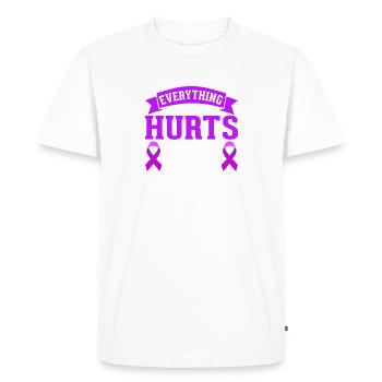 Everything Hurts Chiari Malformation ACM Purple - Men's Premium Organic T-Shirt - white - Front - Nico (187cm)