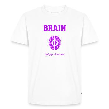 Brain Restarting Please Wait Epileptic Epilepsy - Men's Premium Organic T-Shirt - white - Front - Nico (187cm)