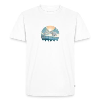 Churchill Manitoba Canada Ours polaire Arctique - T-shirt Premium bio Homme - blanc - Devant - Nico (187cm)