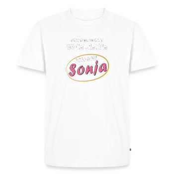 I AM Sonja - Men's Premium Organic T-Shirt - white - Front - Nico (187cm)