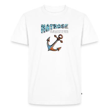 SHIP ANCHOR SAILOR BEGINNER - Men's Premium Organic T-Shirt - white - Front - Nico (187cm)