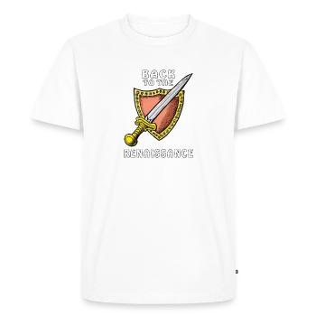MOYEN ÂGE RETOUR À LA RENAISSANCE - T-shirt Premium bio Homme - blanc - Devant - Nico (187cm)