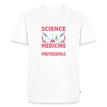 La science derrière la médecine Funny Medical - T-shirt Premium bio Homme - blanc - Devant - Nico (187cm)