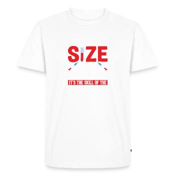 It's Not The Size Of The Needle Funny - Men's Premium Organic T-Shirt - white - Front - Nico (187cm)