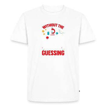 Sans The Lab, vous ne faites que deviner Funny Lab - T-shirt Premium bio Homme - blanc - Devant - Nico (187cm)
