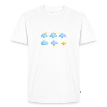 100 Percent Chance of Me Telling You the Forecast - Men's Premium Organic T-Shirt - white - Front - Nico (187cm)