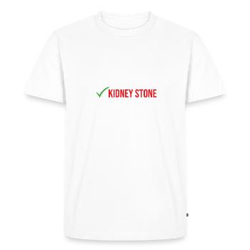 C’est un rein Pierre Ruban vert Drôle de rein - T-shirt Premium bio Homme - blanc - Devant - Nico (187cm)