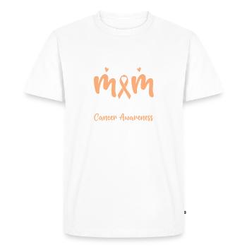 I Wear Peach for My Mom Endometrial Uterine - Men's Premium Organic T-Shirt - white - Front - Nico (187cm)