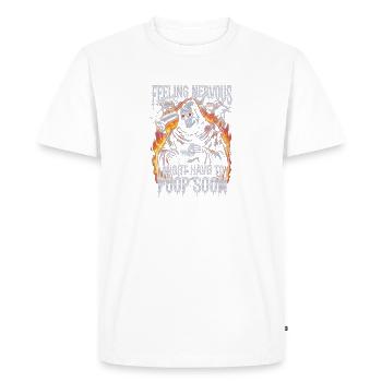 Intestin irritable Syndrom Faucheur IBS Goth Caca Humour - T-shirt Premium bio Homme - blanc - Devant - Nico (187cm)