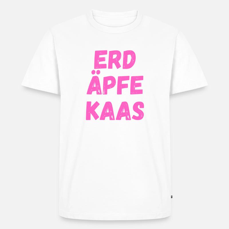 Erdäpfekaas - Männer Premium Bio T-Shirt - Weiß