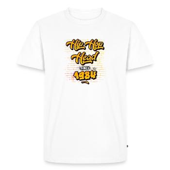 Head du hip-hop depuis 1984 - 41 ans de Fresh Beats - T-shirt Premium bio Homme - blanc - Devant - Nico (187cm)