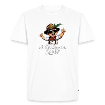 GROOM CREW - Men's Premium Organic T-Shirt - white - Front - Nico (187cm)
