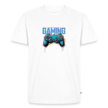 Gaming Mode Activated - Men's Premium Organic T-Shirt - white - Front - Nico (187cm)