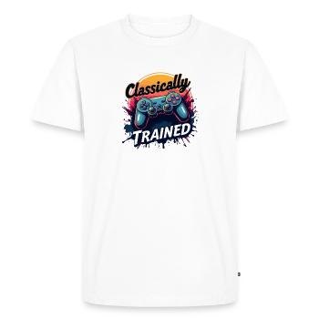 Joueur de formation classique - T-shirt Premium bio Homme - blanc - Devant - Nico (187cm)