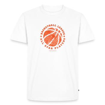 All Star Basketball League - Men's Premium Organic T-Shirt - white - Front - Nico (187cm)