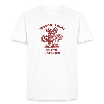 Support Local Fetch experts Labrador Retriever - Men's Premium Organic T-Shirt - white - Front - Nico (187cm)