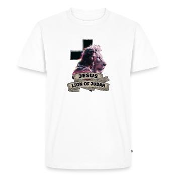 Jesus, the Lion of Judea - Lion of Judah - Men's Premium Organic T-Shirt - white - Front - Nico (187cm)