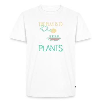 Le plan est d’avoir plus de plantes devis - T-shirt Premium bio Homme - blanc - Devant - Nico (187cm)