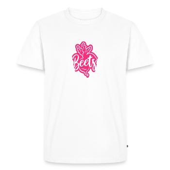 Casque Betteraves Musique Jeu de mots Amateurs - T-shirt Premium bio Homme - blanc - Devant - Nico (187cm)