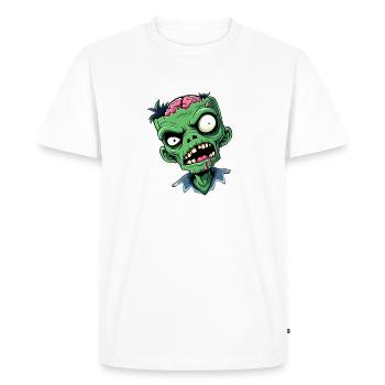 Zombie without a plan - Men's Premium Organic T-Shirt - white - Front - Nico (187cm)