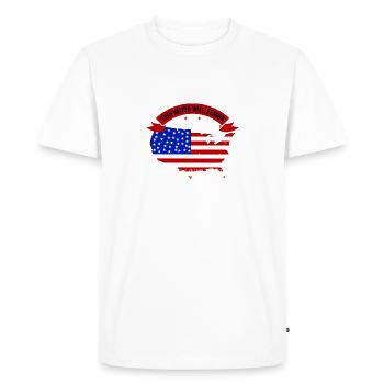 Cette nation restera la terre des libres seulement - T-shirt Premium bio Homme - blanc - Devant - Nico (187cm)
