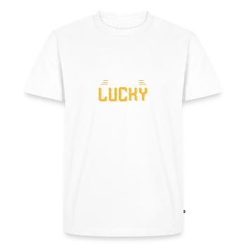 Aujourd’hui est votre jour de chance - T-shirt Premium bio Homme - blanc - Devant - Nico (187cm)