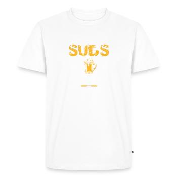 BIÈRE SUDS - T-shirt Premium bio Homme - blanc - Devant - Nico (187cm)