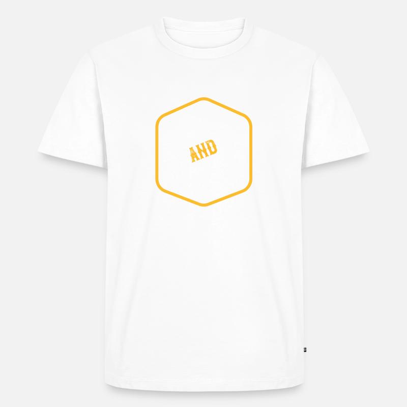 Bier und Burger - Männer Premium Bio T-Shirt - Weiß