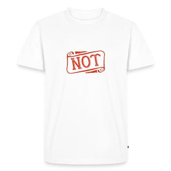 différent pas moins - T-shirt Premium bio Homme - blanc - Devant - Nico (187cm)