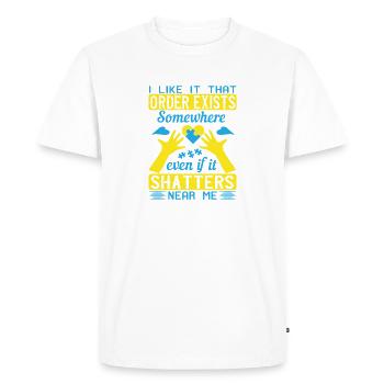 I like it that order exists somewhere even if it - Men's Premium Organic T-Shirt - white - Front - Nico (187cm)