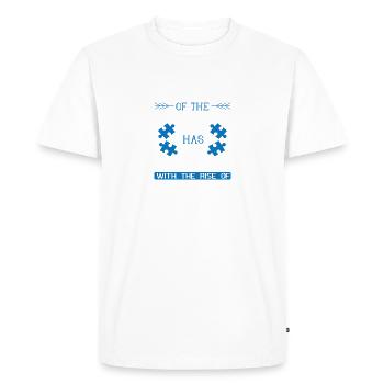 50 years of the Space Race has coincided with the - Men's Premium Organic T-Shirt - white - Front - Nico (187cm)