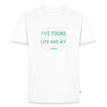 En toi, j’ai trouvé l’amour de ma vie et de mon - T-shirt Premium bio Homme - blanc - Devant - Nico (187cm)