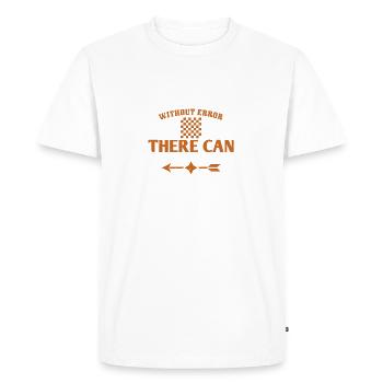 Without error there can be no brilliancy - Men's Premium Organic T-Shirt - white - Front - Nico (187cm)